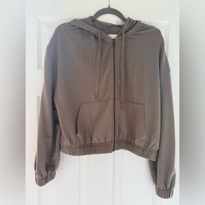 Gentle Fawn Cropped Hoodie Jacket